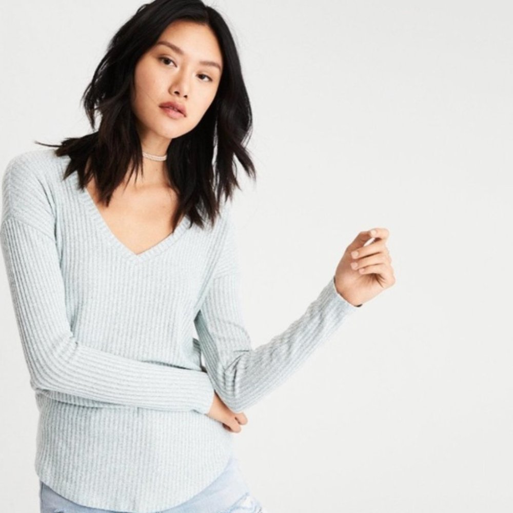 Mint Green "Soft and Sexy" Ribbed Long Sleeve Top